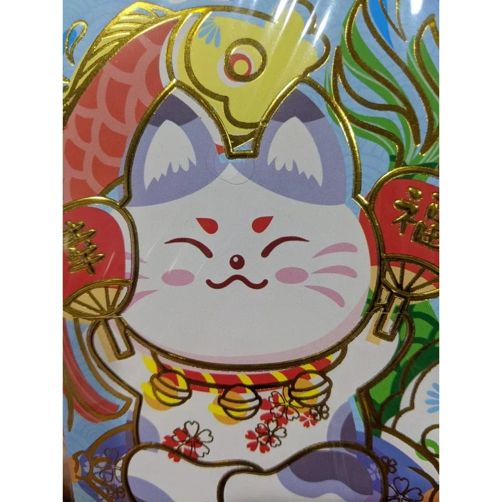 4/$20 Lucky Cat Red Envelopes Chinese Celebration Maneki Neko Money Gift Pouches